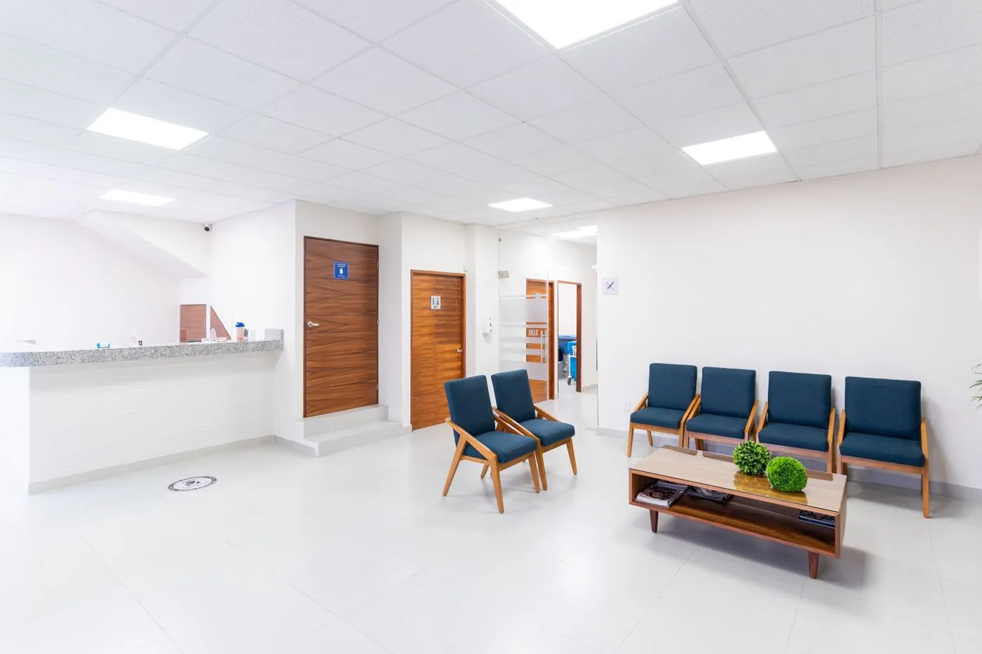 Quiet clinic waiting area — stock reference